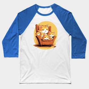 Cozy Cat Lounge Baseball T-Shirt